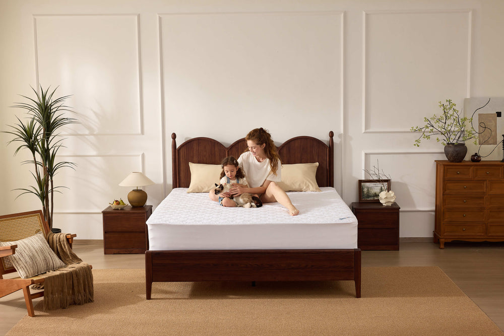BEDLORE Waterproof Queen Mattress Protector – White
