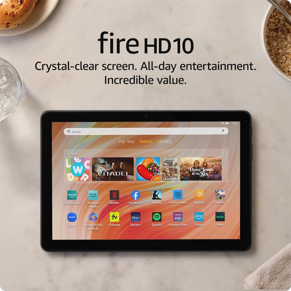 Amazon Fire HD 10 (4GB RAM, 32GB) - 10.1" Full HD Tablet, Black