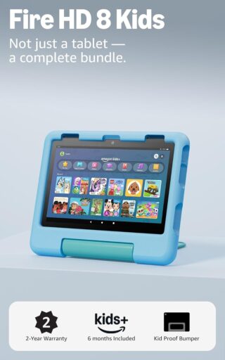Amazon Fire HD 8 Kids Tablet (2024) - 4GB RAM, 64GB, Blue