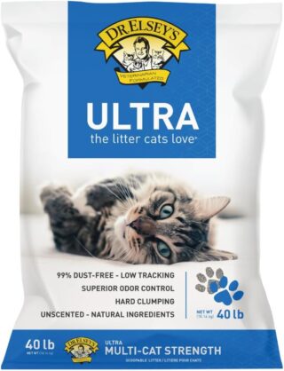 Dr. Elsey's Ultra UnScented Clumping Clay Cat Litter, 40 lb. Bag