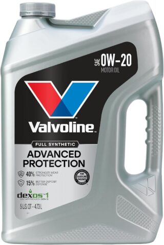 Valvoline Advanced Full Synthetic SAE 0W-20 Motor Oil, 5 QT