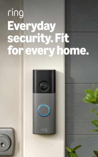 Ring Battery Doorbell 2K Retinal 2K Wide-Angle Video, Built-In Battery