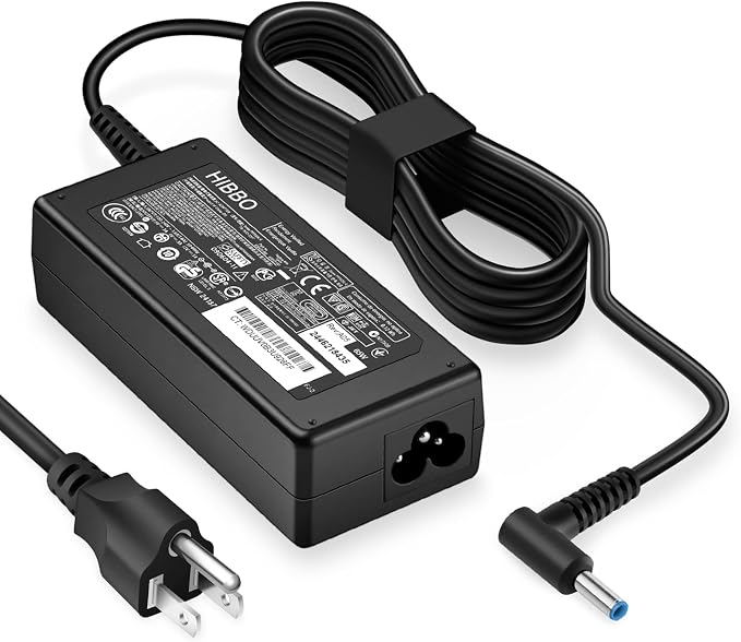 HIBBO Smart Blue Tip 65W HP Laptop Charger (19.5V 3.33A, 4.5x3.0mm)