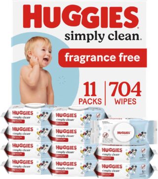 Huggies Simply Clean Unscented Baby Wipes, 11 Packs (704 Count)