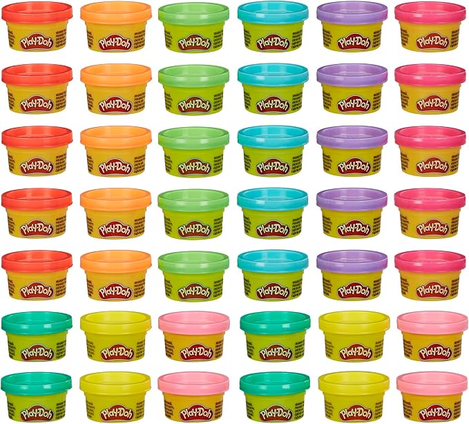 Play-Doh Bulk Handout 42-Pack — 1-Ounce Mini Cans, Assorted Colors