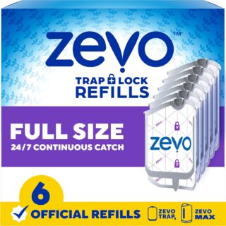 Zevo Flying Insect Trap Refill Cartridges, 6 Count