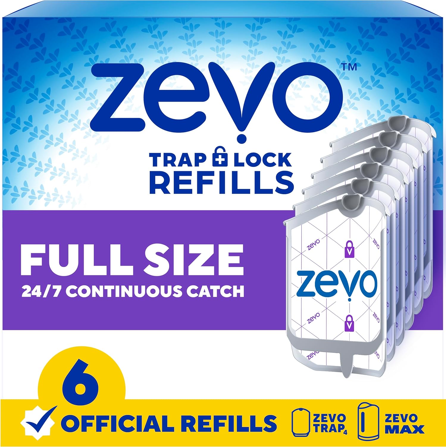 Zevo Flying Insect Trap Refill Cartridges, 6 Count