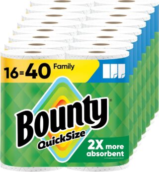 Bounty Quick Size Paper Towels, 16 Family Rolls (equiv. 40 Regular)