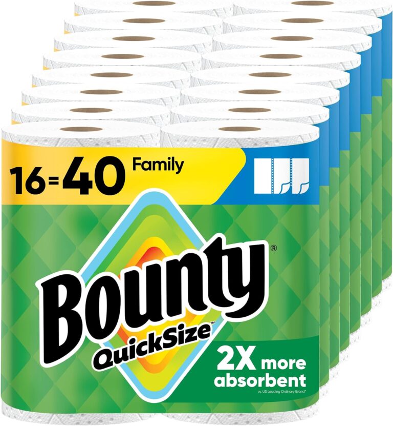 Bounty Quick Size Paper Towels, 16 Family Rolls (equiv. 40 Regular)