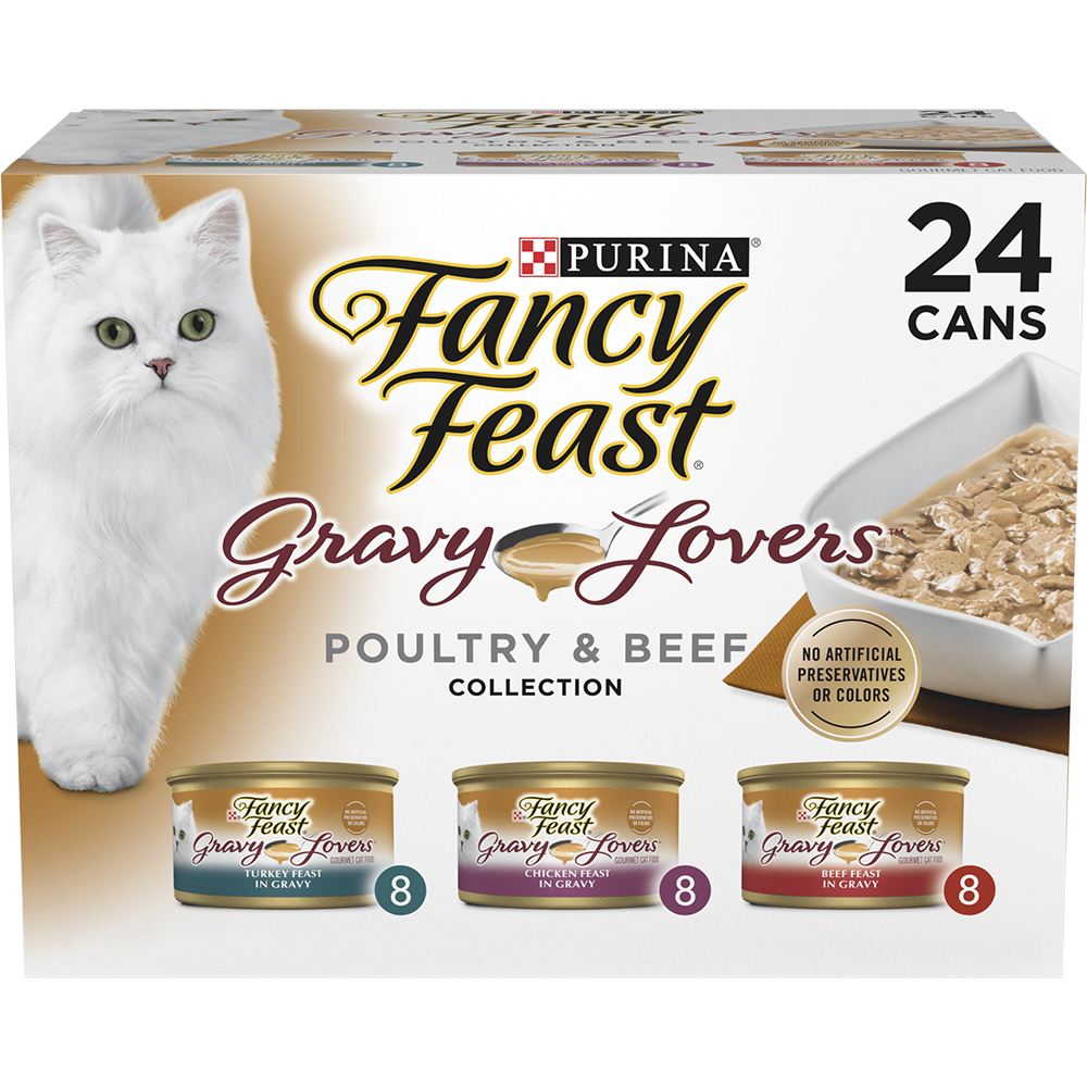 Purina Fancy Feast Gravy Lovers Poultry & Beef – 24 Cans
